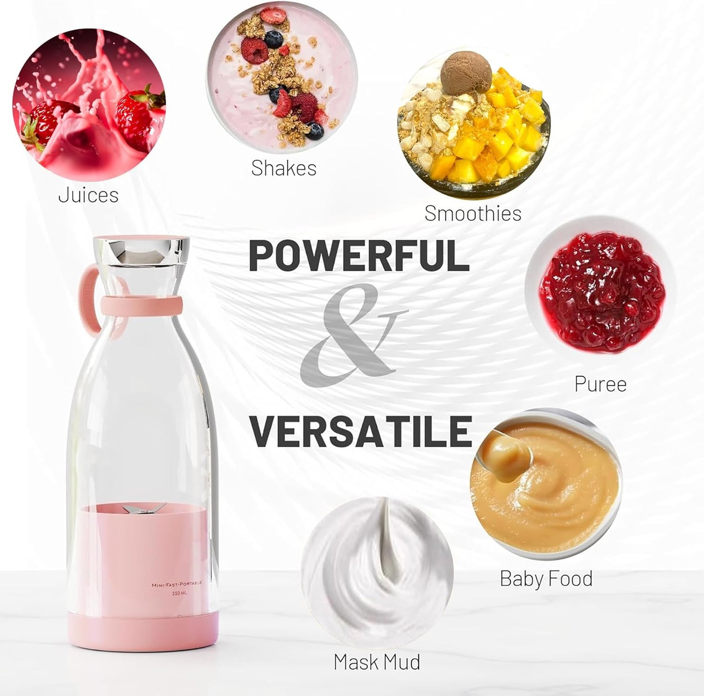 Electric Portable Mini Fruit Juicer Bottle