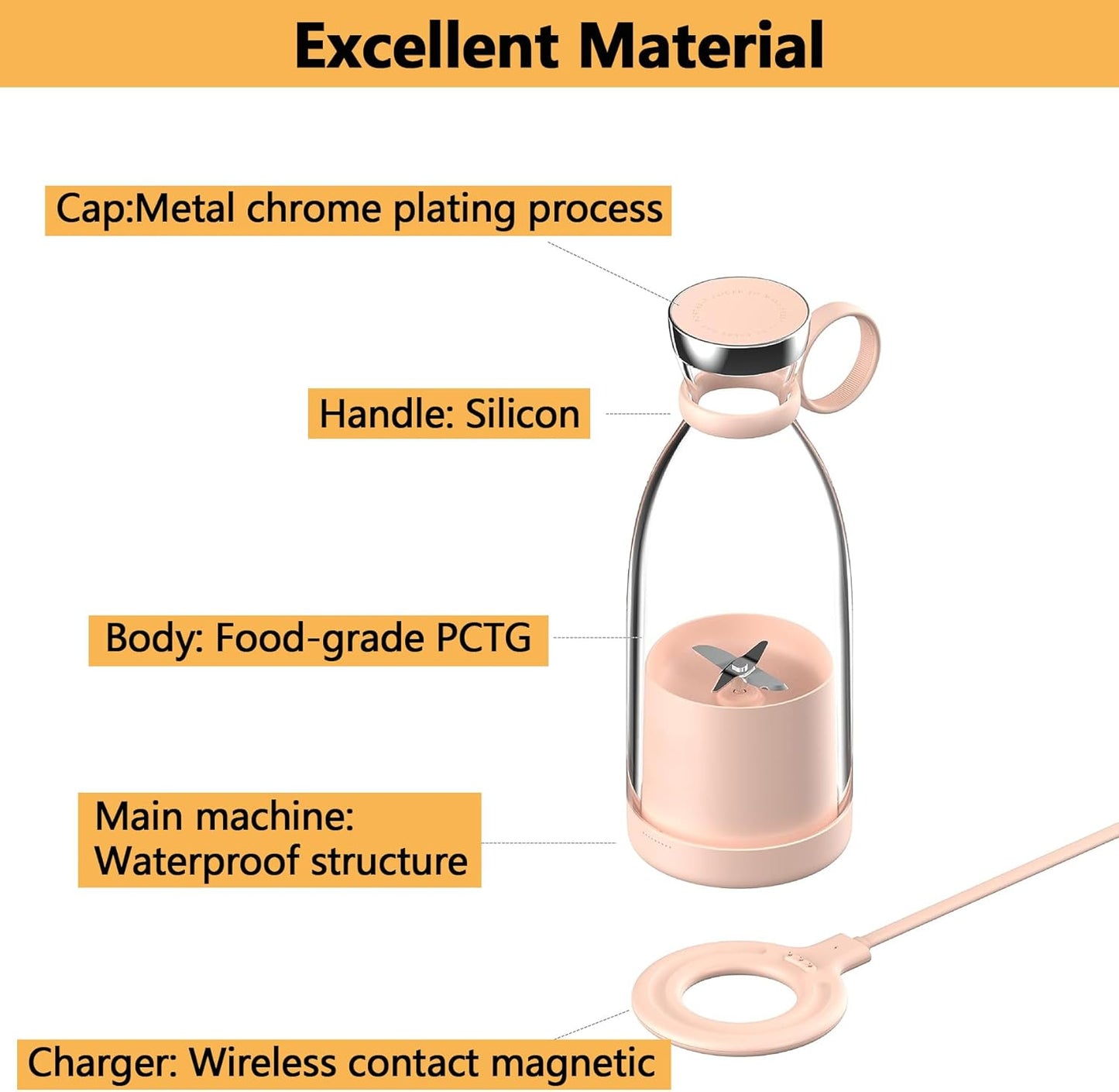 Electric Portable Mini Fruit Juicer Bottle